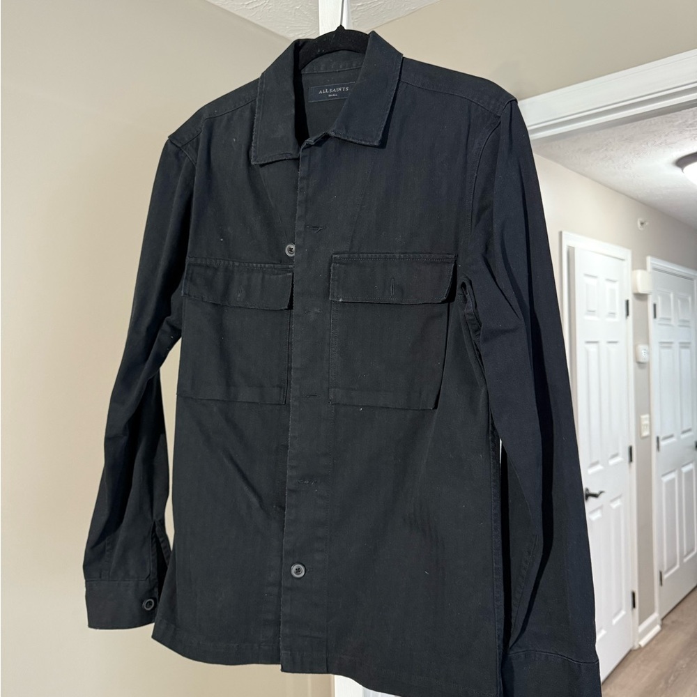 All Saints Black Shirt Jacket
